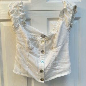 Never worn white milkmaid top